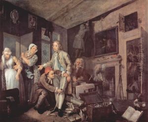 The Young Heir Takes Possession of the Miser's Effects-A Rake's Progressseries by William Hogarth