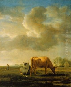Kuhe auf der Weide by Adriaen Van De Velde