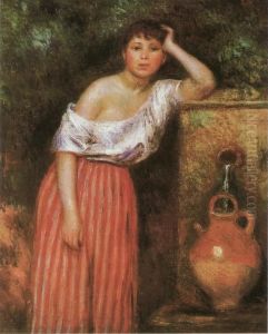 Girl beside a Fountain