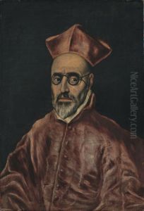 El cardenal Fernando Nino de Guevara, retratado de medio cuerpo by El Greco