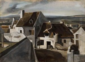 The Inn at Montigny-les-Cormeilles by Jean-Baptiste Camille Corot