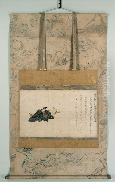 Portrait of Minamoto no Shitago from the Satake version of the Thirty-six Master Poets - view 1