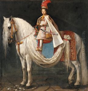Equestrian portrait of Ferdinando de' Medici in Polish costume. by Justus Sustermans