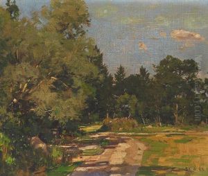 Lichtung an einem sonnigen Fruhlingstag. by Otto Strutzel