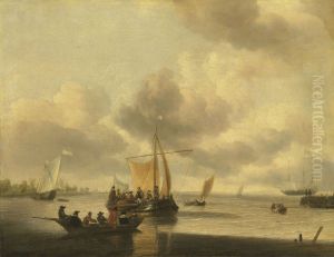 The mouth of an estuary (the Brill?) by Jan Van De Cappelle