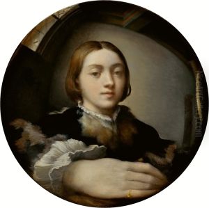 Selbstbildnis im Konvexspiegel by Parmigianino