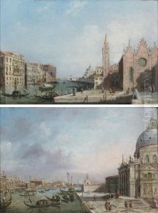 Vue De L'eglise Santa Maria Delle Carita Au Bord Du Grandcanal by Vincenzo Chilone