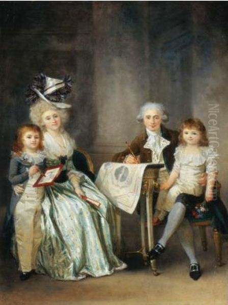 Portrait d'un architecte et de sa famille - view 1