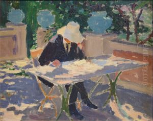 Lumiere d'ete a Cagnes sur mer by Georges Emile Lebacq