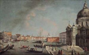 Veduta Del Bacino Di San Marco Con La Chiesa Della by Vincenzo Chilone