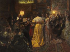 A soiree in the studio by Laurits Tuxen