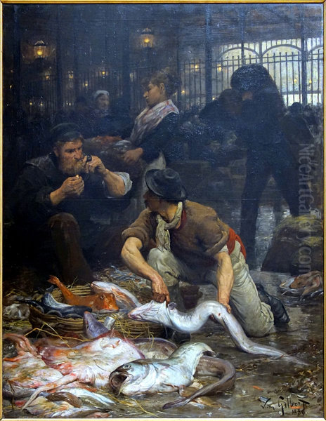 La halle aux poissons, le matin - view 1