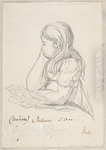 Portrait of Juliane Sophie Heger as a Child, leaning on a Table Portrait of Juliane Sophie Heger as a Child, leaning on a Table