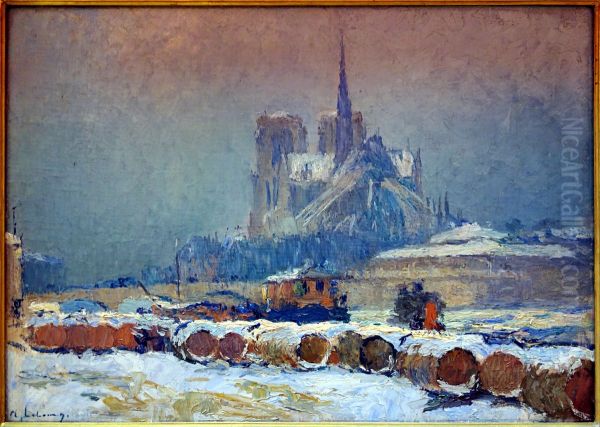 Notre-Dame de Paris par temps de neige - view 1
