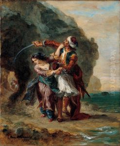 Selim et Zuleika by Eugene Delacroix