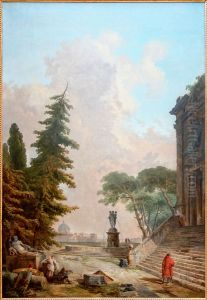 Terrasse d'un palais a Rome by Hubert Robert