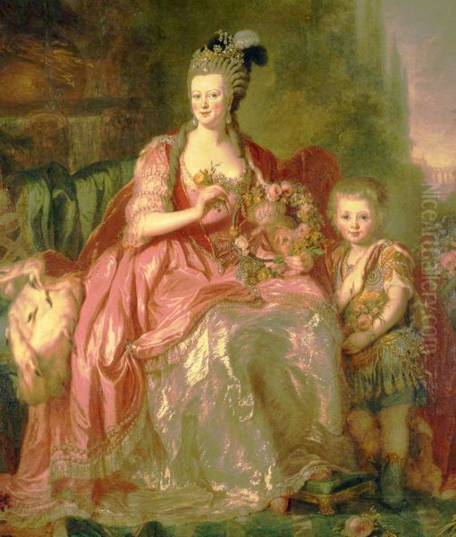 Portrait of Friederike Luise von Hessen-Darmstadt and her son Frederick William - view 1