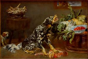 Chien dans une cuisine Chien dans une cuisine