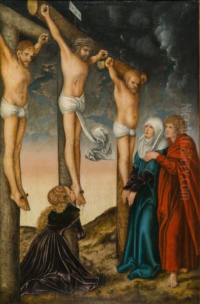 Christ on the cross between the two thiefs - view 1