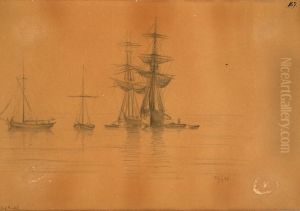 Fire seilbater by Theodor Kielland-Torkildsen