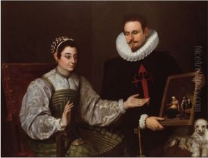 Double Portrait of a Knight of Santiago and a Lady Double Portrait of a Knight of Santiago and a Lady