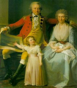 Portrait of Peder Anker (1749-1824), his spouse Elisabeth and their daughter Karen Portrait of Peder Anker (1749-1824), his spouse Elisabeth and their daughter Karen