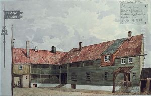 Lilletorget nr. 25 , gardsinterior by Peter Andreas Blix