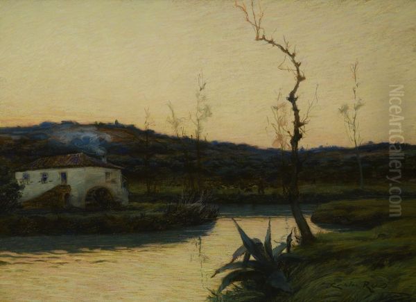 Landscape of the Almonda River, Torres Novas, Portugal - view 1