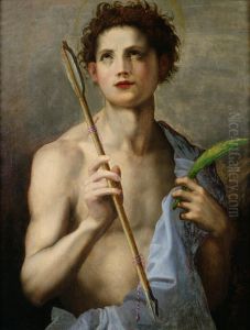 St. Sebastian holding two Arrows and the Martyr's Palm by Andrea Del Sarto