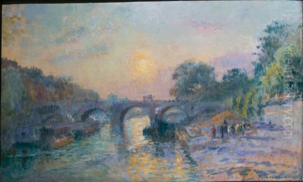 The Pont Marie at Sunset, Paris - view 1