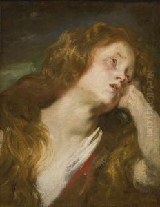 Young woman resting her head on her hand