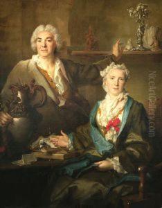 Portrait de Thomas Germain et de sa femme Anne-Denise Gauchelet by Nicolas de Largilliere