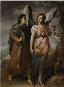 Tobias and the Angel by Unidentified painter