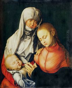 Virgin and Child with Saint Anne by Albrecht Dureror workshop