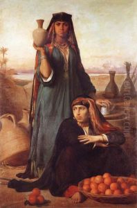 Marchande d'oranges egyptienne by Felix-Auguste Clement