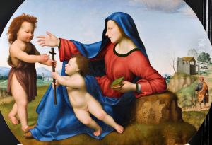 Madonna and Child with the Infant John the Baptist by Giuliano Bugiardini