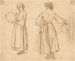 Drawn Study for Roman Woman Dancing Drawn Study for Roman Woman Dancing