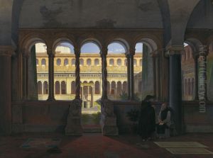 Der Kreuzgang von San Giovanni in Laterano in Rom by Leo Von Klenze