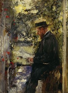 Veterinarian Reindl in the Arbor by Wilhelm Leibl