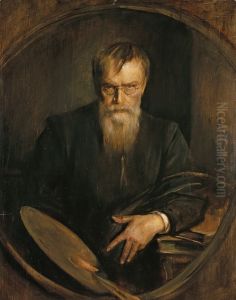 Selbstportrat by Lenbach Franz Von