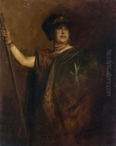 Charlotte Wolter by Lenbach Franz Von