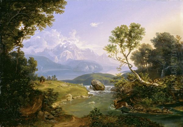Hirschjagd am Hintersee bei Berchtesgaden - view 1