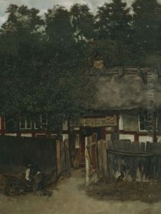 Bauernhaus in Ferch am Schwielowsee by Carl Schuch