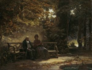 Ausruhende Spazierganger by Carl Spitzweg
