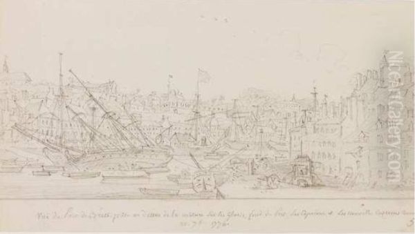 Vue du port de Brest 1776 - view 1