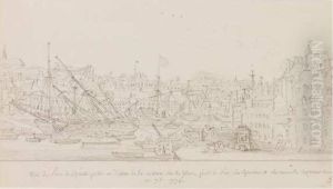 Vue du port de Brest 1776 by Louis-Francois Cassas