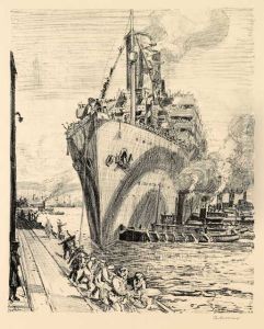The Transport Aquitania by Arthur Lismer