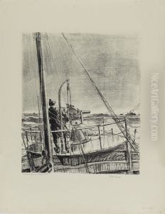 A Forward Gun on a Patrol Boat by Arthur Lismer