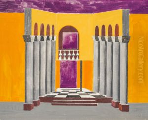 Dekorationsskiss av Isaac Grunewald - Fiesco