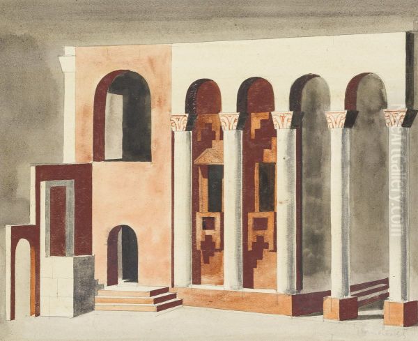 Dekorationsskiss av Isaac Grunewald - Fiesco - view 1